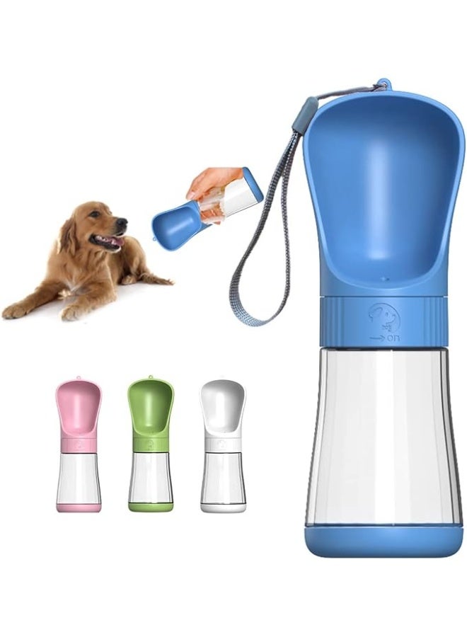 Dog Water Bottle Puppy Dispenser Leak Proof Portable with Drinking Feeder for Pet Outdoor Walking Travel Hiking, Blue